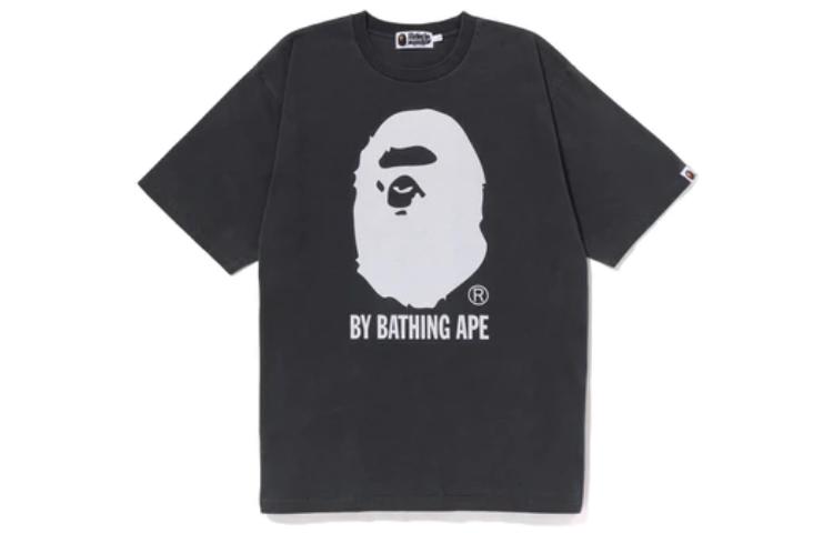 Bape A BATHING APE  Crewneck T-Shirt with Logo Graphic Print. 1J30-109-024
