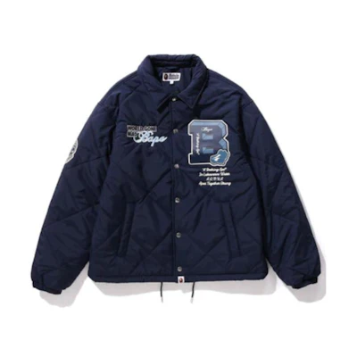 Bape A BATHING APE Fitted Long Sleeve Jacket with Letter Print Design 1J80-141-056
