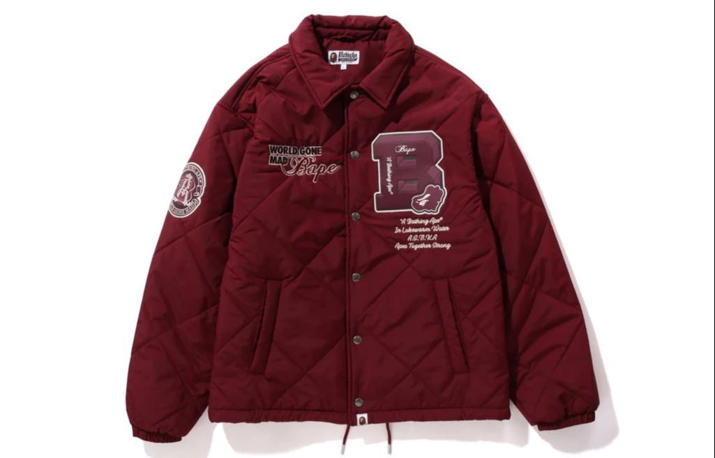 Bape A BATHING APE  Fitted Long Sleeve Jacket with Letter Print Design 1J80-141-056 圖 4