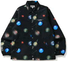 Bape A BATHING APE Galaxy Print Long-Sleeve Jacket Black 1H30-140-014 Bape A BATHING APE Galaxy Print Long-Sleeve Jacket Black 1H30-140-014