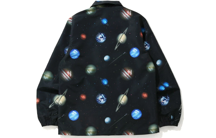 Lookbook Bape A BATHING APE Jaket Lengan Panjang Cetak Galaxy Hitam 1H30-140-014