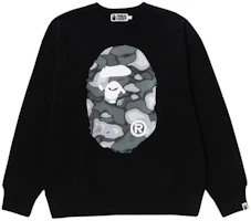 Bape A BATHING APE Graphic Print Loose Fit Crewneck Long-Sleeve Sweatshirt 1K30-113-017 Bape A BATHING APE Graphic Print Loose Fit Crewneck Long-Sleeve Sweatshirt 1K30-113-017