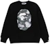 Buy Bape A BATHING APE 图案印花宽松版圆领长袖卫衣 1K30-113-017