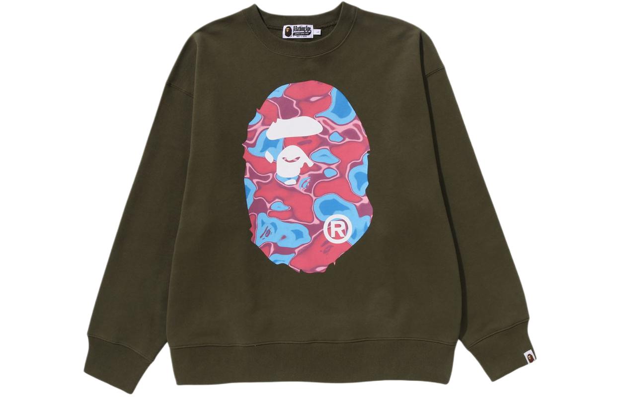 Bape A BATHING APE  Graphic Print Loose Fit Crewneck Long-Sleeve Sweatshirt 1K30-113-017 圖 2