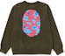 Lookbook Bape A BATHING APE 图案印花宽松版圆领长袖卫衣 1K30-113-017