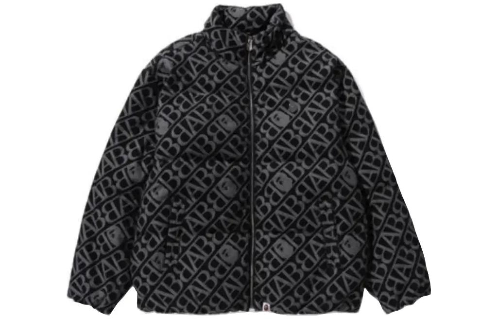 Bape A BATHING APE  High-Neck Zip Jacket with Logo and Letter Print Design. 1J80-144-055