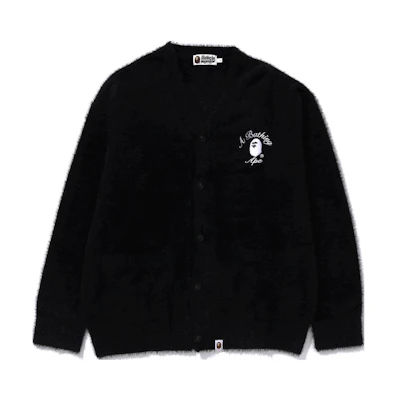 Bape A BATHING APE Knit Cardigan with Logo Print, Long Sleeve & Relaxed Fit. 1J80-120-009
