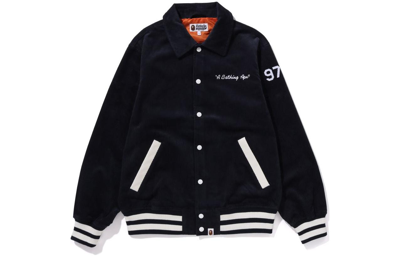 Bape A BATHING APE  Letter and Number Collar Button-Up Jacket. 1J80-140-008