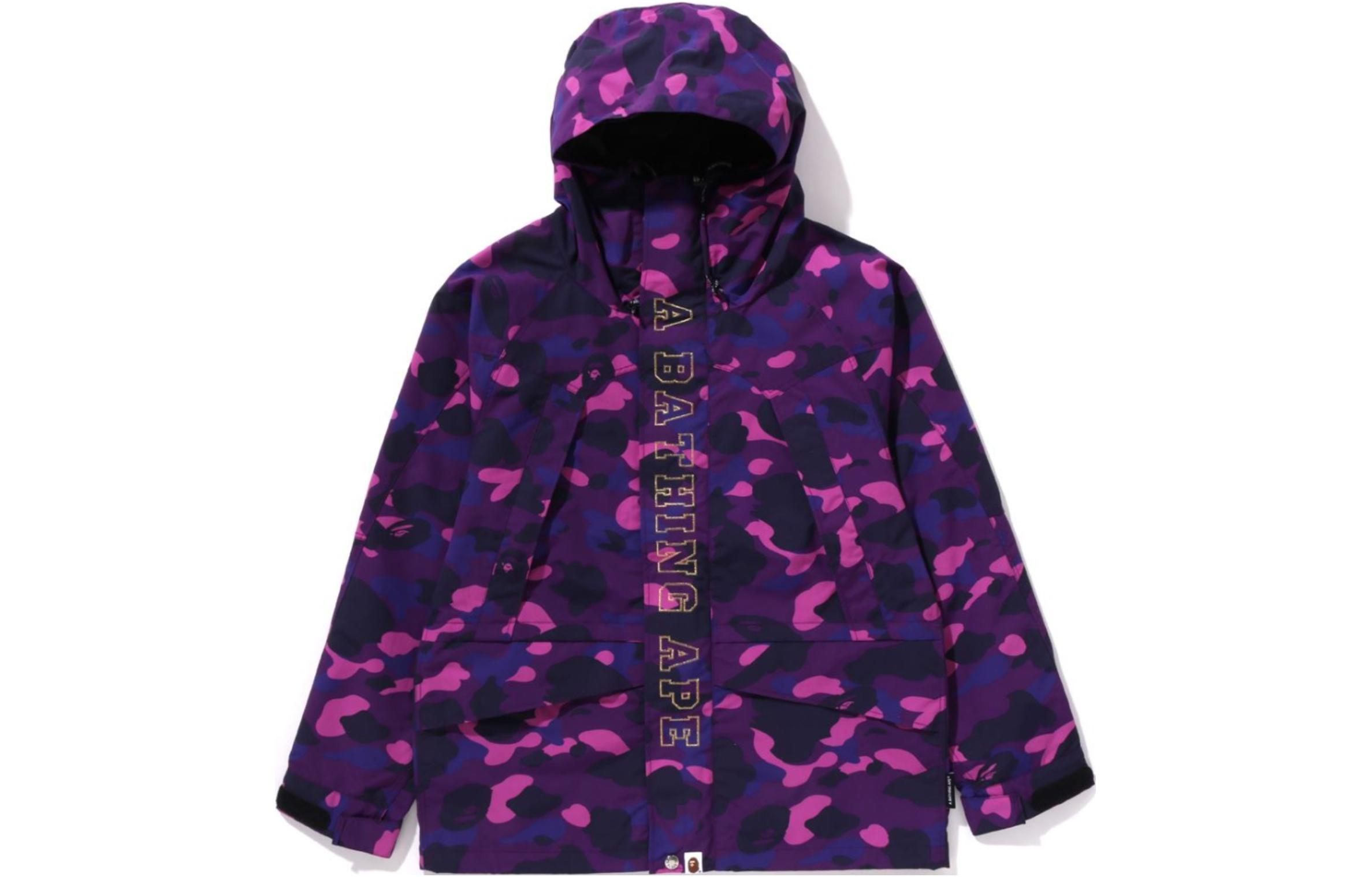 Bape A BATHING APE  Letter Camo Zip-Up Hoodie Jacket. 1K30-140-003 圖 6