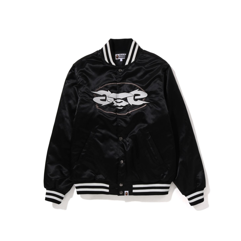Bape A BATHING APE  Letter Embroidery Baseball Jacket. 1I80-141-002
