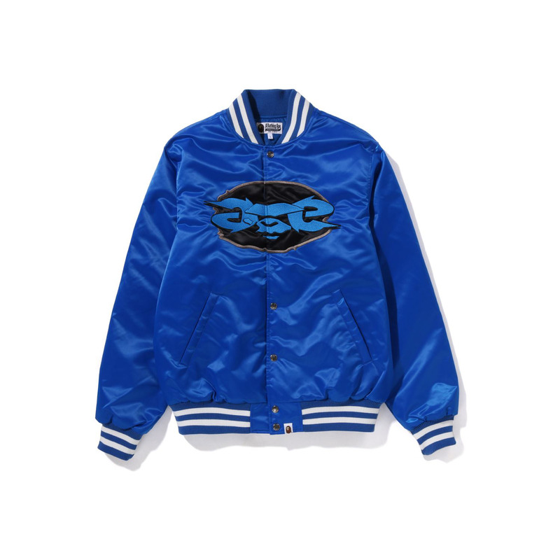Bape A BATHING APE  Letter Embroidery Baseball Jacket. 1I80-141-002 圖 4