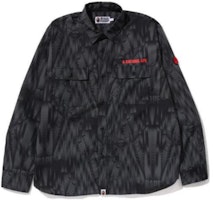 Bape A BATHING APE Long Shirt with Logo Embroidery and Velcro Ape Design. 0ZXSTM131003K Bape A BATHING APE Long Shirt with Logo Embroidery and Velcro Ape Design. 0ZXSTM131003K