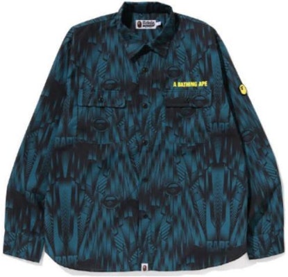 Bape A BATHING APE 長袖T恤,繡標與魔術貼猿人設計。 0ZXSTM131003K Purchase Bape A BATHING APE 長袖T恤,繡標與魔術貼猿人設計。 0ZXSTM131003K