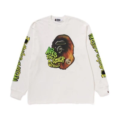 Bape A BATHING APE Loose Fit Letter Logo Crewneck Sweatshirt. 1J80-111-051