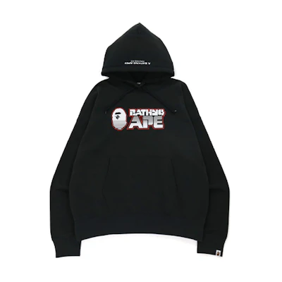 Bape A BATHING APE Loose Fit Pullover Hoodie with Letter Logo. 1H70-114-003