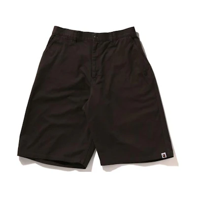 Bape A BATHING APE Mid-Rise Casual Straight Shorts with Ape Embroidery. 0ZXSPM153002K