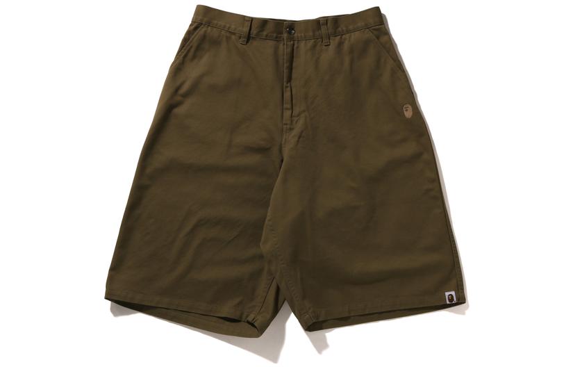 Bape A BATHING APE  Mid-Rise Casual Straight Shorts with Ape Embroidery. 0ZXSPM153002K 圖 2