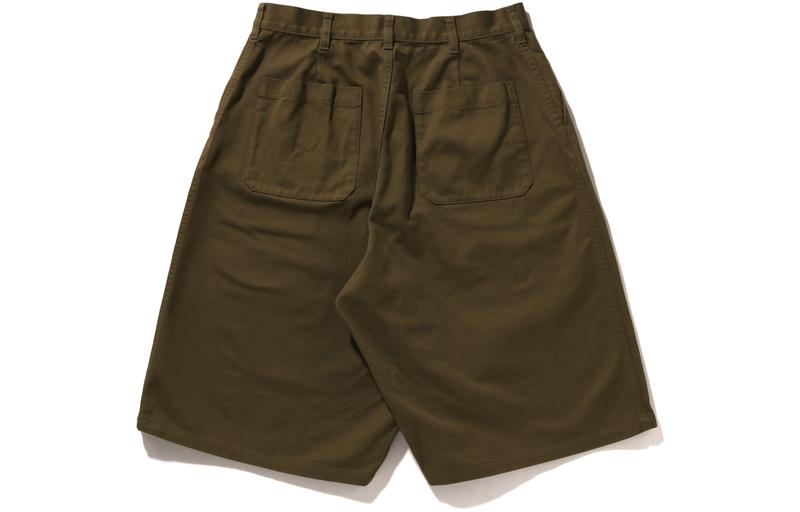 Bape A BATHING APE  Mid-Rise Casual Straight Shorts with Ape Embroidery. 0ZXSPM153002K 圖 3