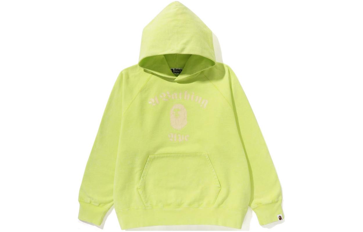 Bape A BATHING APE  Oversized Raglan Sleeve Vintage Logo Hoodie. 1K30-114-010 圖 2