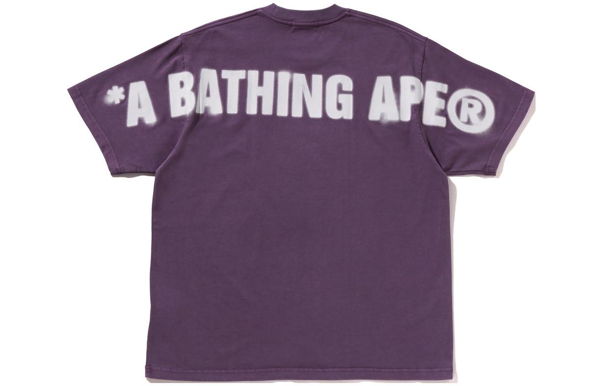 Bape A BATHING APE  Patterned Graphic Crewneck Short Sleeve T-Shirt 1K30-109-303 圖 5