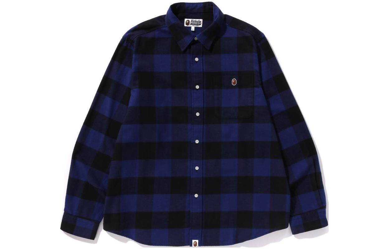 Details for Bape A BATHING APE 格紋修身長袖襯衫 1K30-131-004