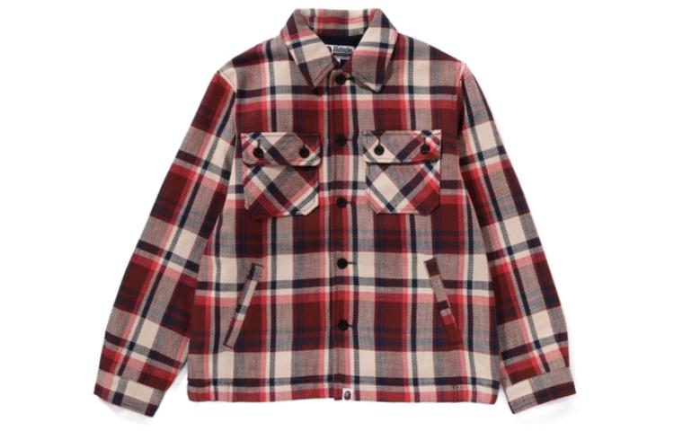 Bape A BATHING APE  Plaid Single-Breasted Long-Sleeve Jacket. 1J80-140-010 圖 2
