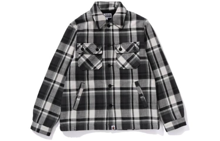 Bape A BATHING APE  Plaid Single-Breasted Long-Sleeve Jacket. 1J80-140-010 圖 5