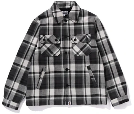 Bape A BATHING APE Plaid Single-Breasted Long-Sleeve Jacket. 1J80-140-010 Purchase Bape A BATHING APE Plaid Single-Breasted Long-Sleeve Jacket. 1J80-140-010
