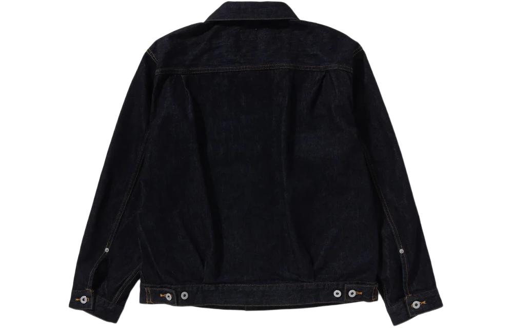 Bape A BATHING APE  Printed Denim Jacket Single-Breasted Long Sleeve Blue 1K30-140-002 圖 3