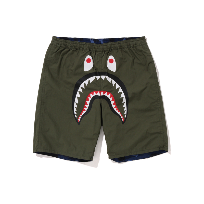 Bape A BATHING APE  Shark Camo Print Reversible Casual Shorts. 0ZXSPM153017K 圖 3