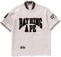 Bape A BATHING APE Short-Sleeve Shirt with Logo Patch and Stand Collar. 1J80-132-051 Bape A BATHING APE Short-Sleeve Shirt with Logo Patch and Stand Collar. 1J80-132-051