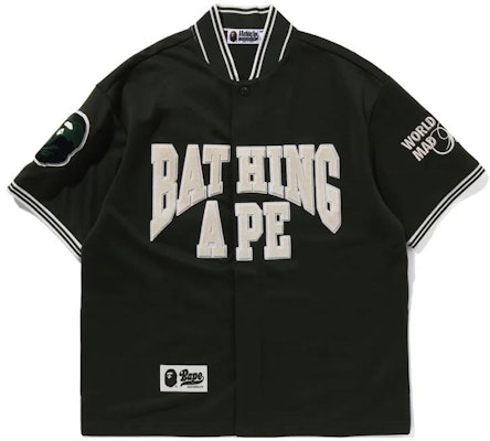 Bape A BATHING APE 短袖襯衫附標誌貼布與立領設計 1J80-132-051 Shop Bape A BATHING APE 短袖襯衫附標誌貼布與立領設計 1J80-132-051