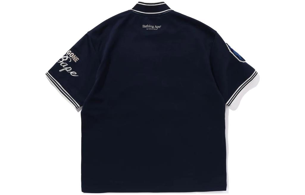 Sizing Bape A BATHING APE 短袖襯衫附標誌貼布與立領設計 1J80-132-051