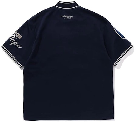 Bape A BATHING APE 短袖襯衫附標誌貼布與立領設計 1J80-132-051 Sizing Bape A BATHING APE 短袖襯衫附標誌貼布與立領設計 1J80-132-051