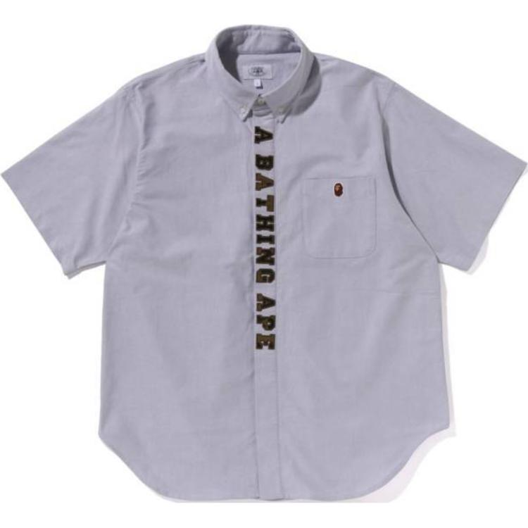 Bape A BATHING APE  Short Sleeve Shirt with Lettered Collar. 1K25-132-001 圖 2