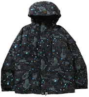Bape A BATHING APE Starry Print Multi-Pocket Hooded Down Jacket Regular Fit. 0ZXDNM141005H Bape A BATHING APE Starry Print Multi-Pocket Hooded Down Jacket Regular Fit. 0ZXDNM141005H