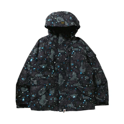 Bape A BATHING APE Starry Print Multi-Pocket Hooded Down Jacket Regular Fit. 0ZXDNM141005H