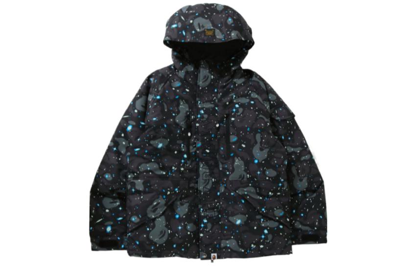 Bape A BATHING APE  Starry Print Multi-Pocket Hooded Down Jacket Regular Fit. 0ZXDNM141005H 圖 2
