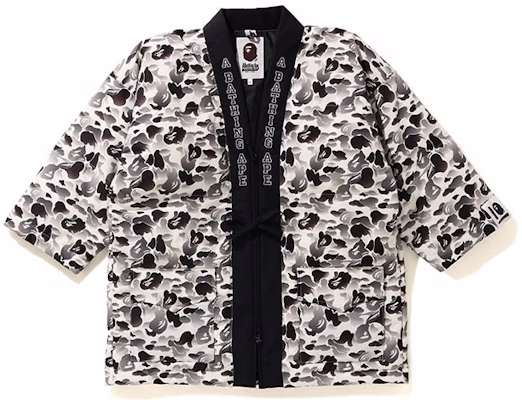 Bape A BATHING APE Jaket Puffer V-Leher Bersulam Huruf dengan Zip Tali. 141016F Order Bape A BATHING APE Jaket Puffer V-Leher Bersulam Huruf dengan Zip Tali. 141016F