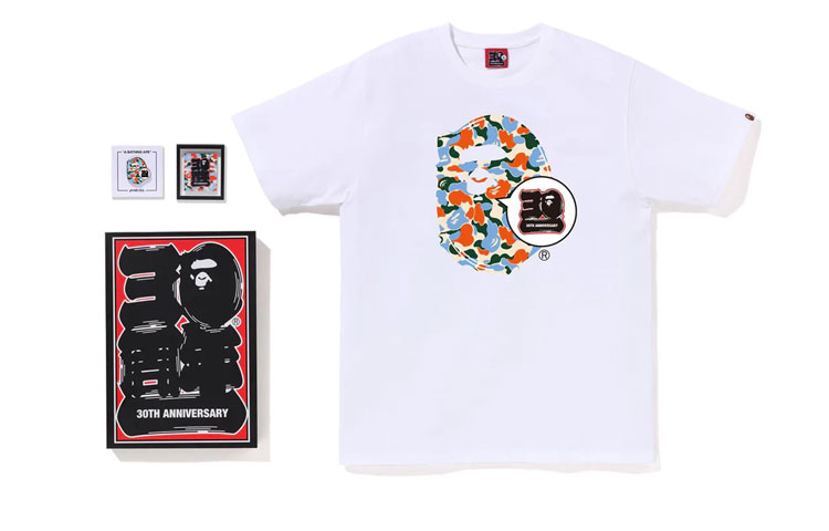 Bape A BATHING APE  White Ape Logo Print Short-Sleeve Casual Sports Set. 1J22-110-047 圖 2