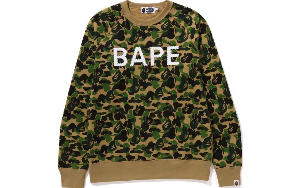 Order Bape A BATHING APE ABC Camo Crystal Stone Sweater Cetak Camo. 1J80-113-008
