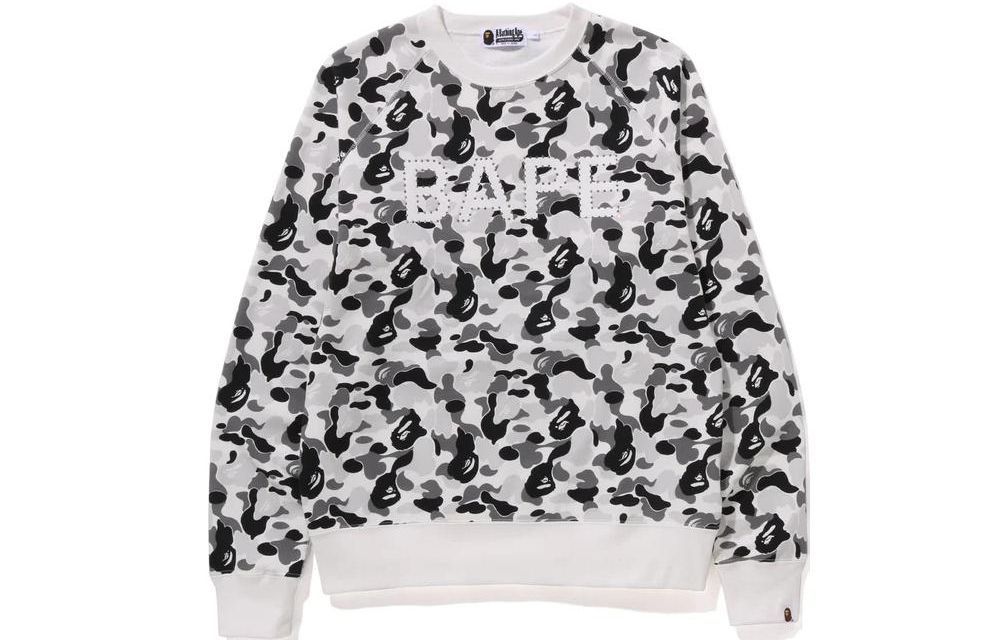 Shop Bape A BATHING APE ABC Camo Crystal Stone Sweater Cetak Camo. 1J80-113-008