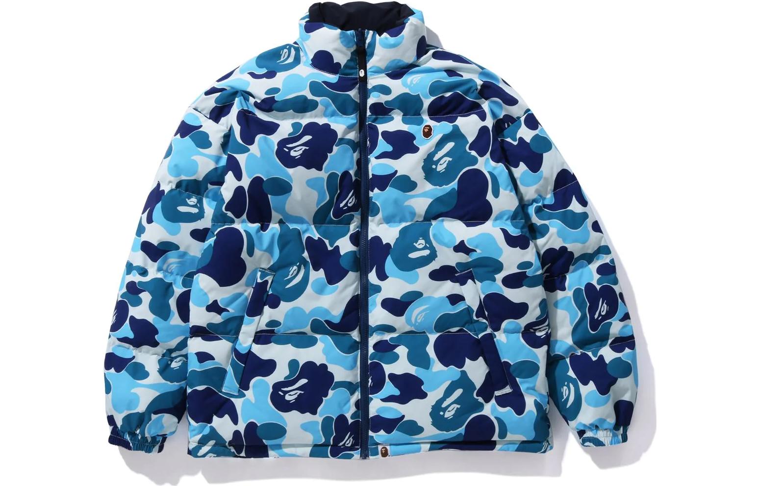 Lookbook Bape A BATHING APE ABC Camo Jaket Down Boleh Balik Biru/Hijau/Putih. 1J80-144-007