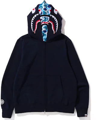 Bape A BATHING APE ABC迷彩鲨鱼全拉链宽松双面帽衫. 1I30-115-016 Cheap Bape A BATHING APE ABC迷彩鲨鱼全拉链宽松双面帽衫. 1I30-115-016