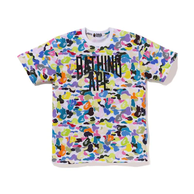 Bape A BATHING APE All-Over Print Crewneck T-Shirt . 1J20-109-014