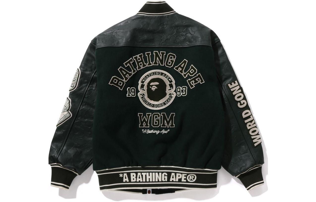Lookbook Bape A BATHING APE 动物字母印花棒球夹克长袖外套. 1J80-141-058