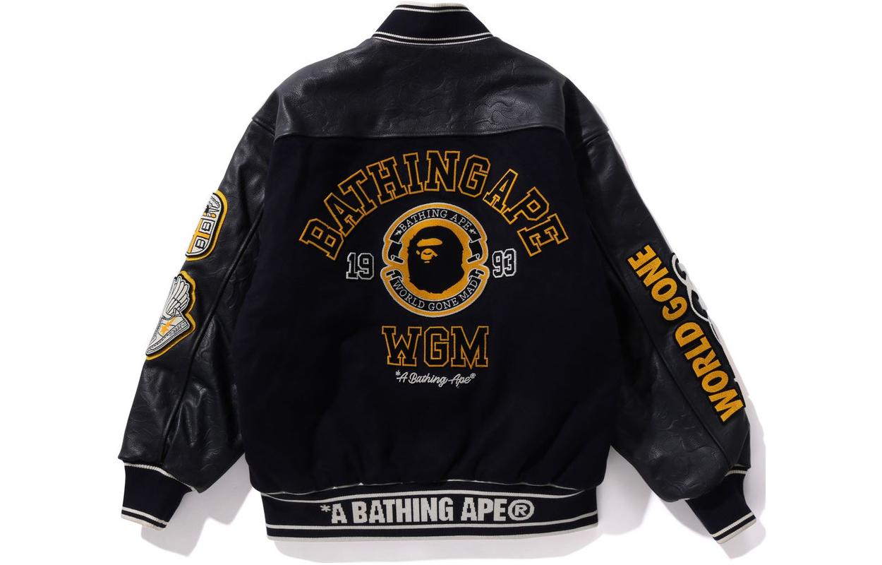 Purchase Bape A BATHING APE 动物字母印花棒球夹克长袖外套. 1J80-141-058
