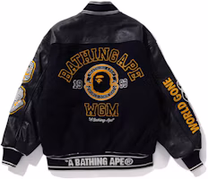 Purchase Bape A BATHING APE Animal Alphabet Print Baseball Jacket Long Sleeve. 1J80-141-058