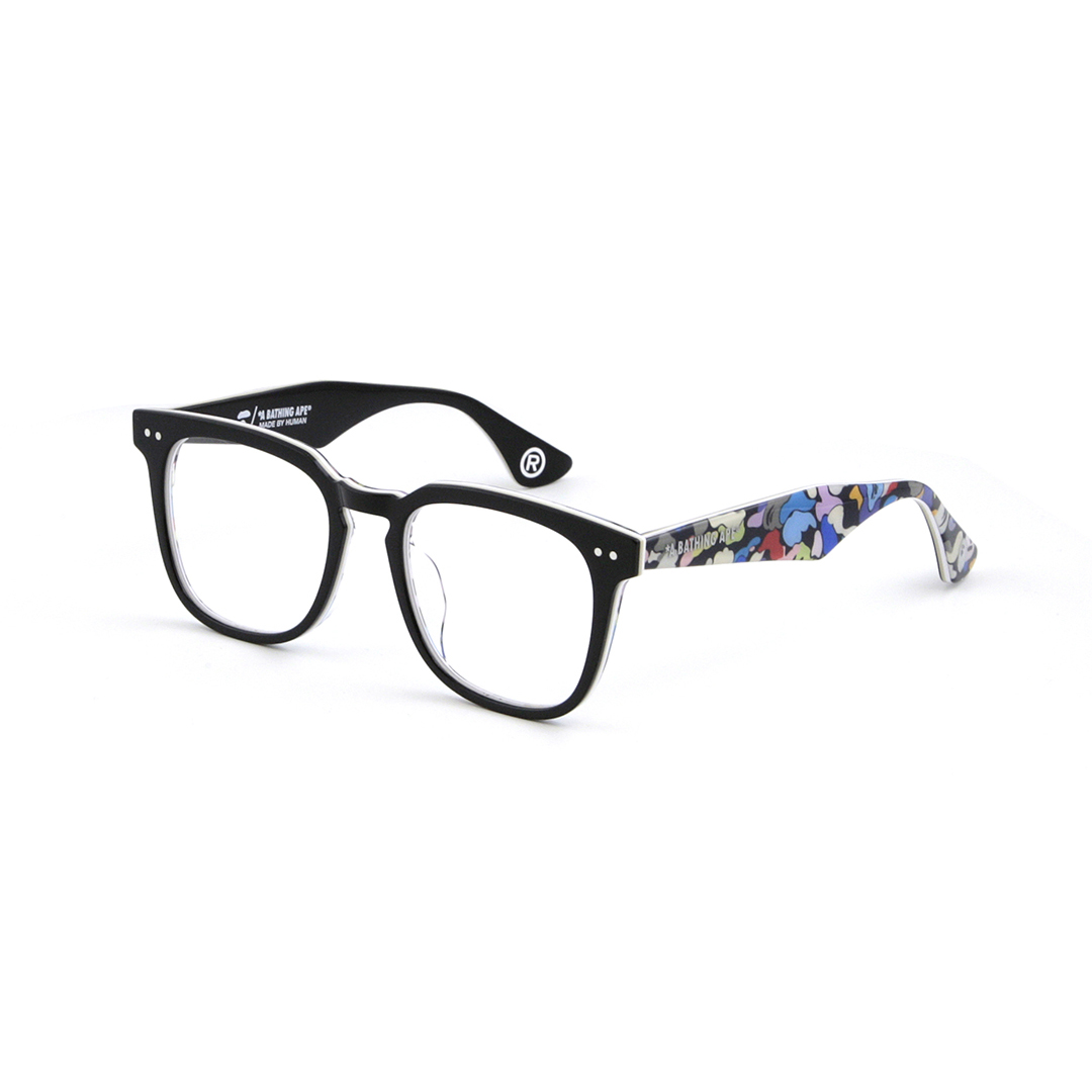 Bape A BATHING APE Ape Camo Retro Oval Acetate Optical Glasses Unisex Couple Design BA13094