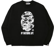 Bape A BATHING APE Ape Head Ink Camo Logo Print Crewneck Cartoon Sweatshirt Men. 0ZXSWM113003I Bape A BATHING APE Ape Head Ink Camo Logo Print Crewneck Cartoon Sweatshirt Men. 0ZXSWM113003I